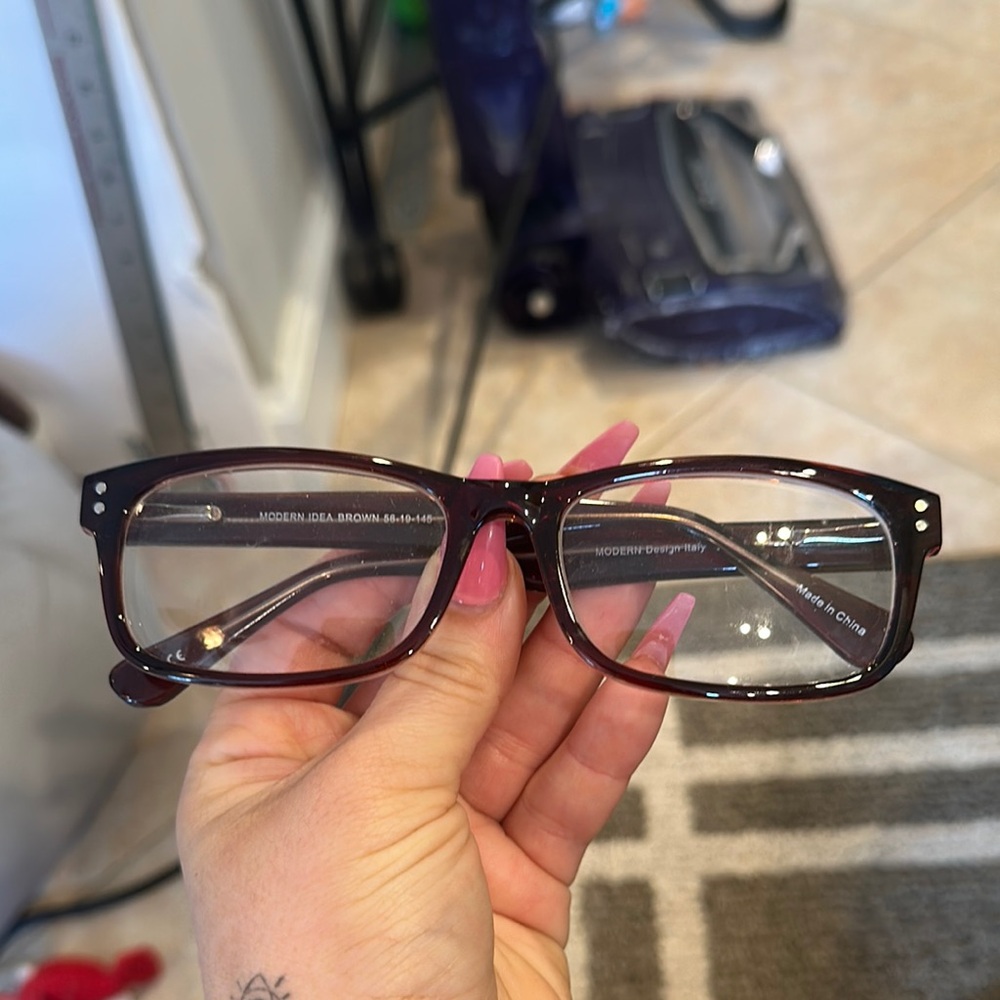 Brown Rectangular Eyeglasses - image 1